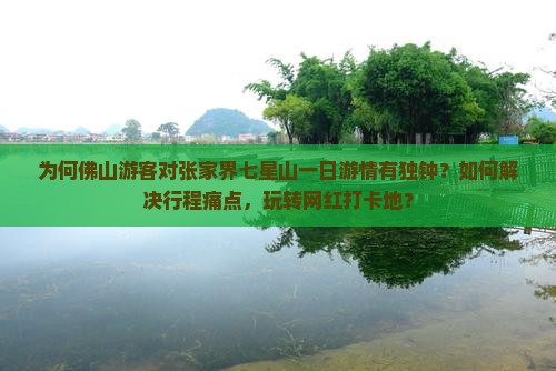 为何佛山游客对张家界七星山一日游情有独钟？如何解决行程痛点，玩转网红打卡地？