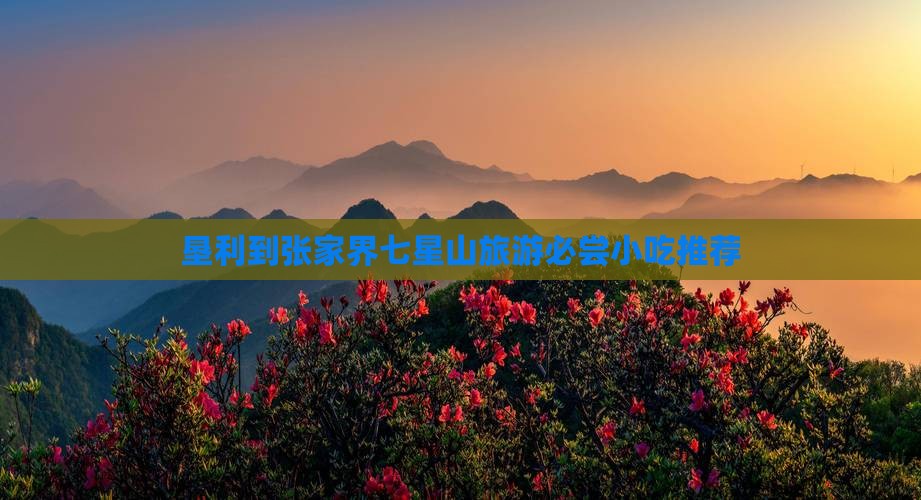 垦利到张家界七星山旅游必尝小吃推荐