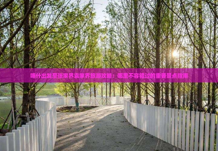 喀什出发至张家界袁家界旅游攻略：哪里不容错过的重要景点指南