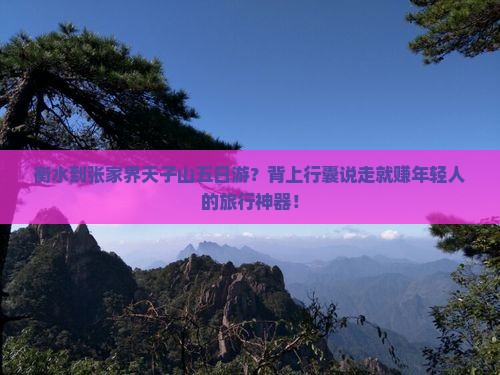 衡水到张家界天子山五日游？背上行囊说走就赚年轻人的旅行神器！