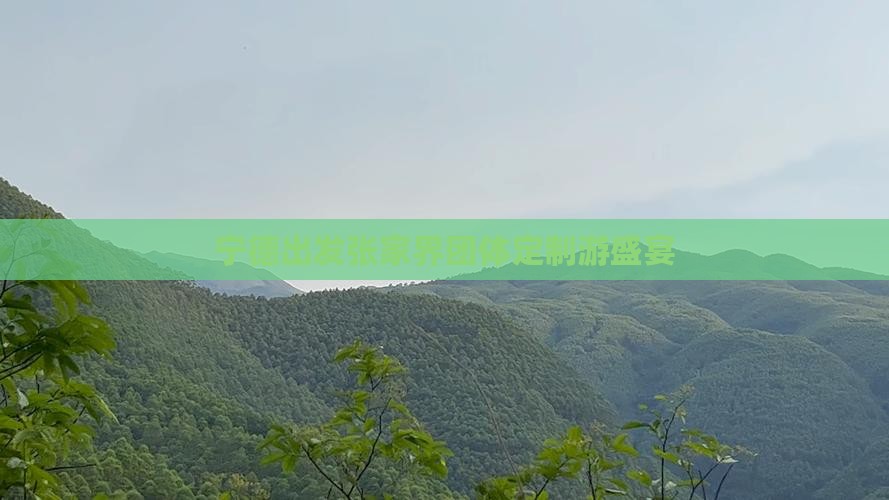 宁德出发张家界团体定制游盛宴