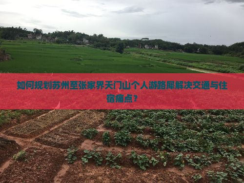 如何规划苏州至张家界天门山个人游路犀解决交通与住宿痛点？