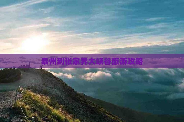 泰州到张家界大峡谷旅游攻略