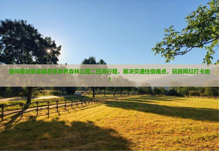 如何规划景德镇至张家界森林公园二日游行程，解决交通住宿痛点，玩转网红打卡地？