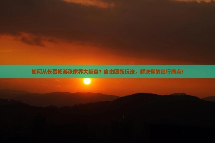 如何从长葛畅游张家界大峡谷？自由团新玩法，解决你的出行痛点！