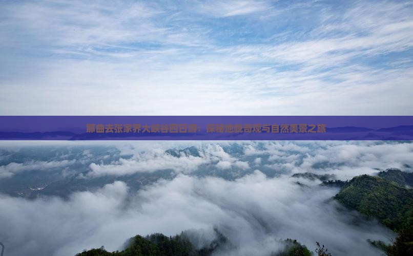 那曲去张家界大峡谷四日游：探秘地貌奇观与自然美景之旅