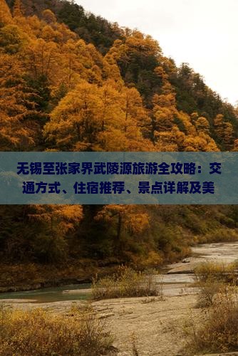 无锡至张家界武陵源旅游全攻略：交通方式、住宿推荐、景点详解及美食指南