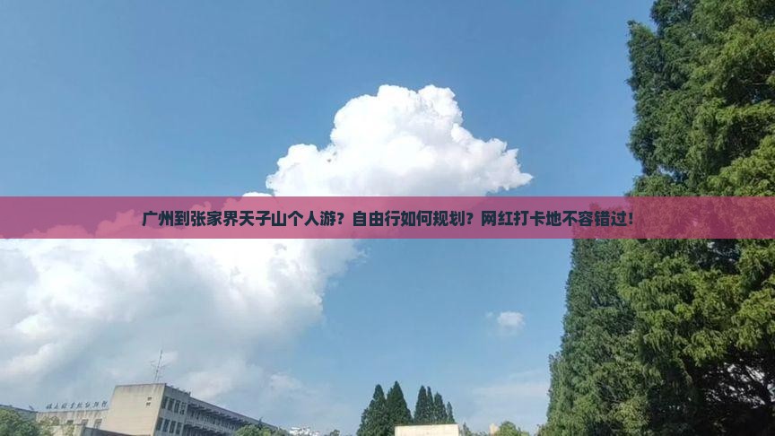 广州到张家界天子山个人游？自由行如何规划？网红打卡地不容错过！