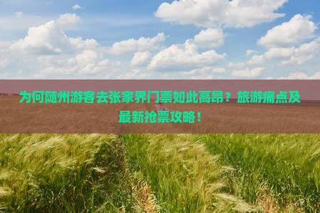 为何随州游客去张家界门票如此高昂？旅游痛点及最新抢票攻略！