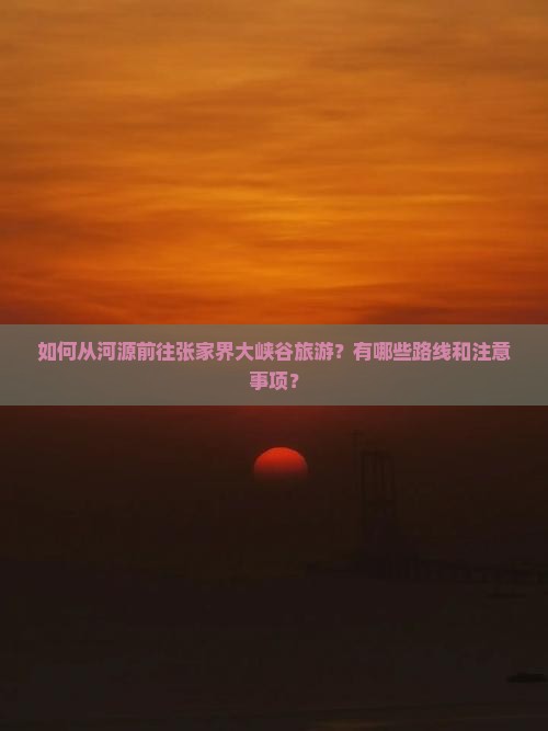 如何从河源前往张家界大峡谷旅游？有哪些路线和注意事项？