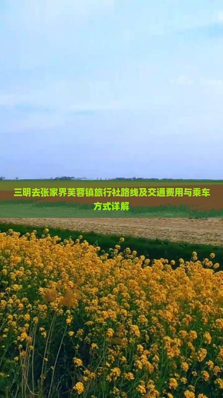三明去张家界芙蓉镇旅行社路线及交通费用与乘车方式详解