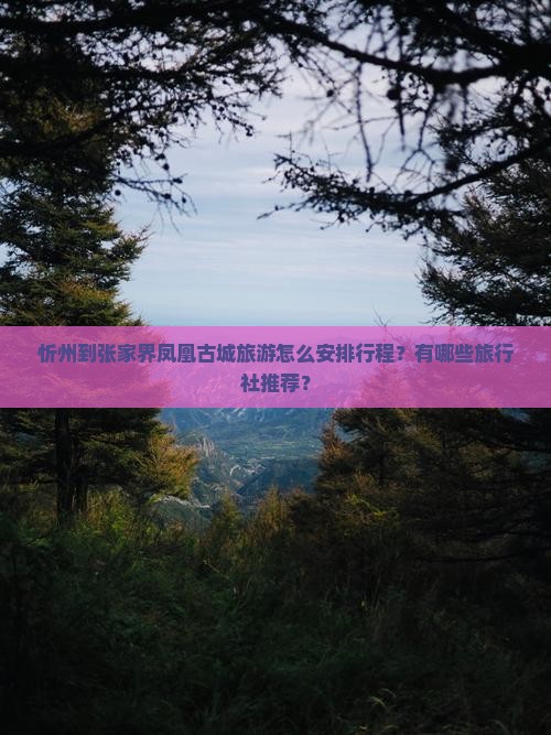 忻州到张家界凤凰古城旅游怎么安排行程？有哪些旅行社推荐？