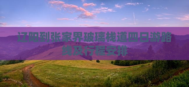 辽阳到张家界玻璃栈道四日游