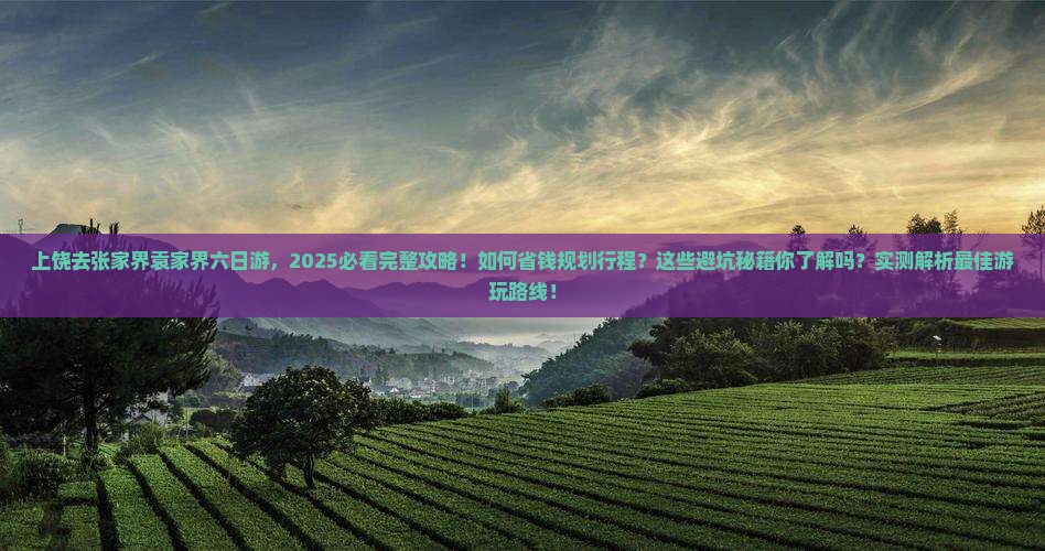 上饶去张家界袁家界六日游