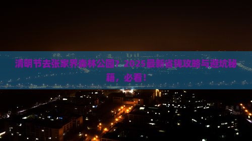 清明节到张家界森林公园旅行社