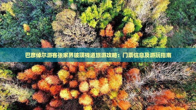 巴彦倬尔游客张家界玻璃栈道旅游攻略：门票信息及游玩指南