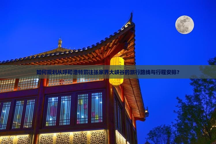如何规划从呼和浩特前往张家界大峡谷的旅行路线与行程安排？
