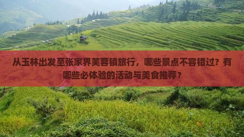 从玉林出发至张家界芙蓉镇旅行，哪些景点不容错过？有哪些必体验的活动与美食推荐？