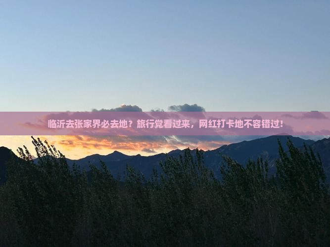 临沂去张家界必去地？旅行党看过来，网红打卡地不容错过！