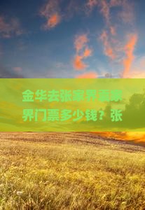 金华去张家界袁家界门票多少钱？张家界旅游攻略避坑指南，袁家界玻璃栈道值得玩吗