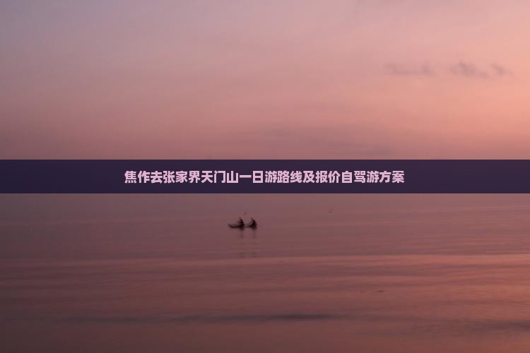 焦作去张家界天门山一日游路线及报价自驾游方案