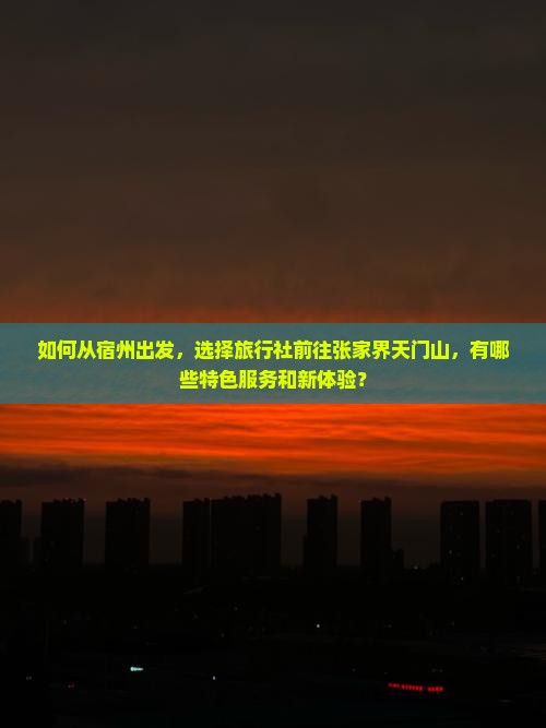 如何从宿州出发，选择旅行社前往张家界天门山，有哪些特色服务和新体验？