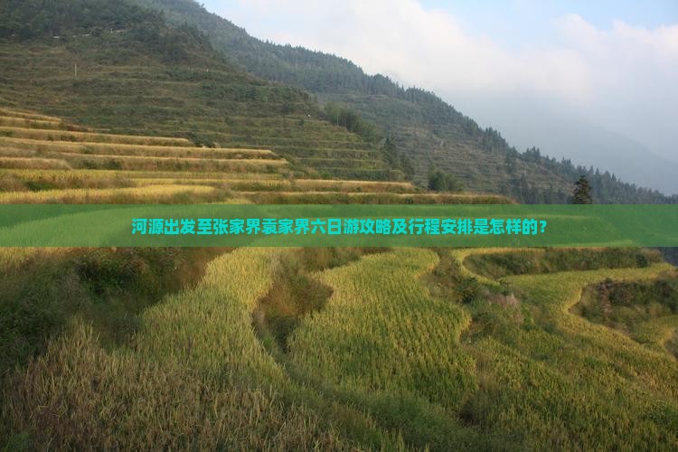 河源出发至张家界袁家界六日游攻略及行程安排是怎样的？