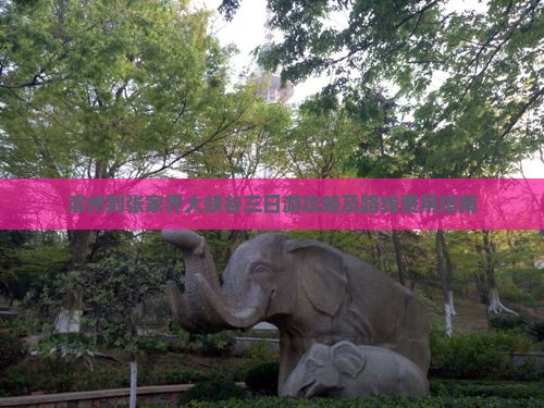 滨州到张家界大峡谷三日游攻略及路线费用指南