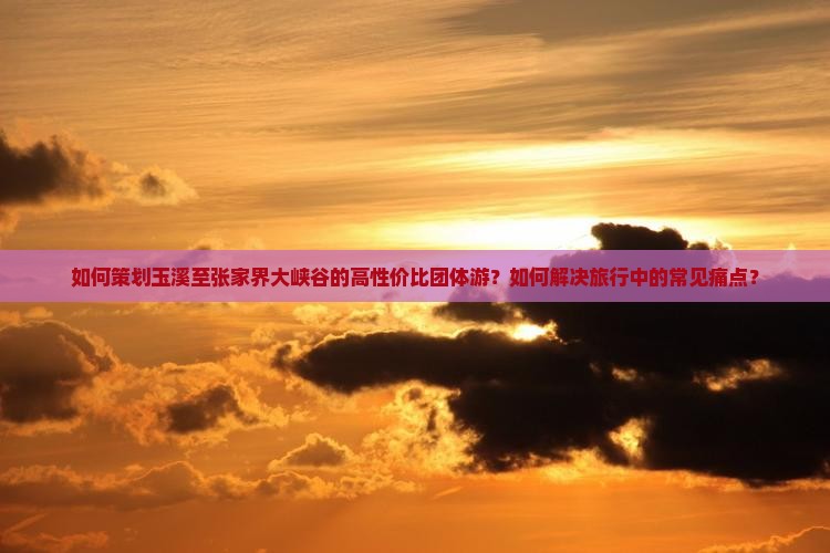 如何策划玉溪至张家界大峡谷的高性价比团体游？如何解决旅行中的常见痛点？