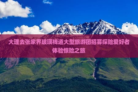 大理去张家界玻璃栈道大型旅游团招募探险爱好者体验惊险之旅