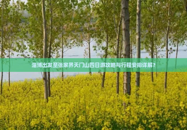 淄博出发至张家界天门山四日游攻略与行程安排详解？