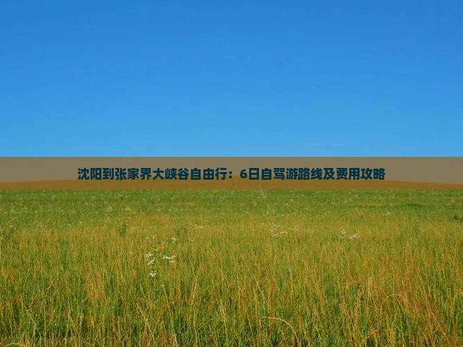 沈阳到张家界大峡谷自由行：6日自驾游路线及费用攻略