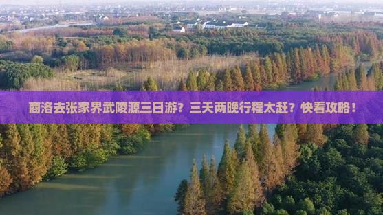 商洛去张家界武陵源三日游？三天两晚行程太赶？快看攻略！