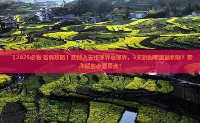 抚顺去张家界袁家界哪里玩