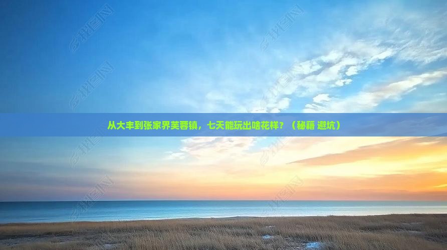 大丰到张家界芙蓉镇七日游