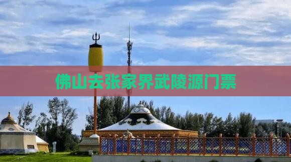 佛山去张家界武陵源门票