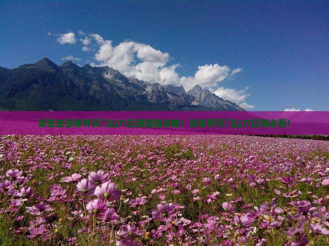 莱芜去张家界天门山六日游
