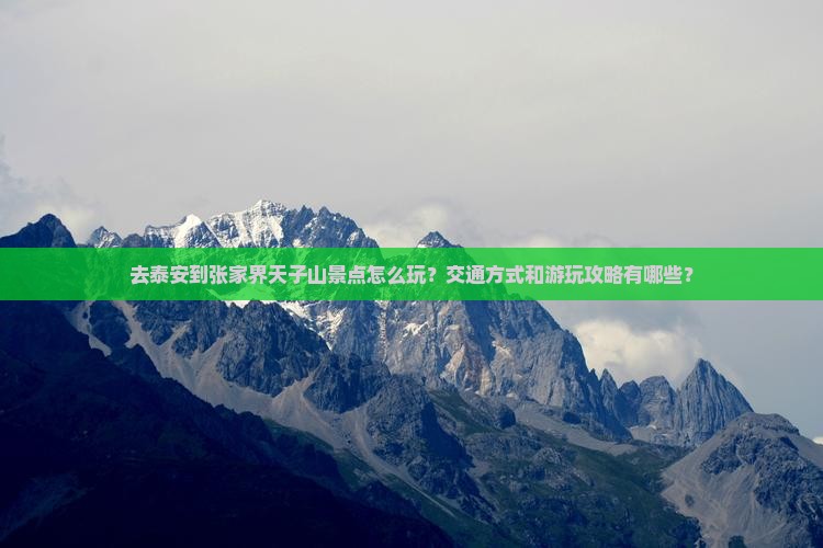 泰安去张家界天子山景点