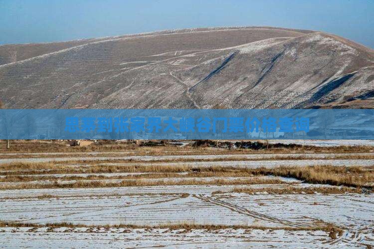 思茅到张家界大峡谷门票