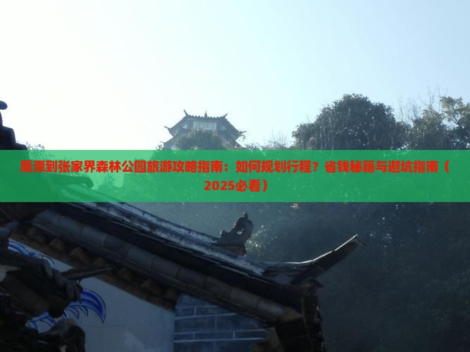 鹰潭到张家界森林公园旅行社