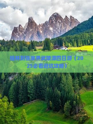 桂林到张家界武陵源四日游