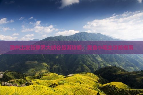 滁州出发张家界大峡谷旅游攻略：美食小吃全攻略指南