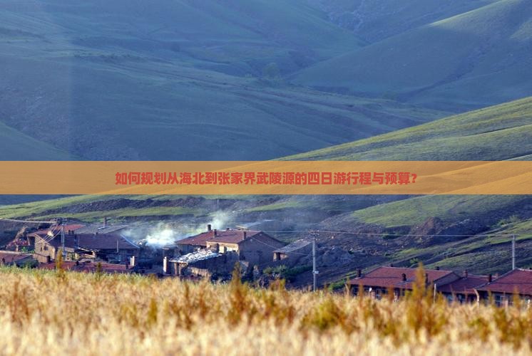 如何规划从海北到张家界武陵源的四日游行程与预算？