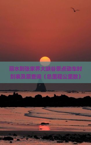 丽水到张家界大峡谷景点动车时刻表及票查询（总里程公里数）
