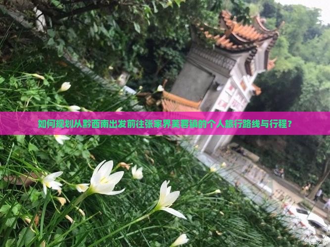 如何规划从黔西南出发前往张家界芙蓉镇的个人旅行路线与行程？