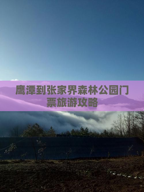 鹰潭到张家界森林公园门票旅游攻略