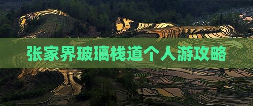 张家界玻璃栈道个人游攻略 张家界玻璃栈道个人游攻略