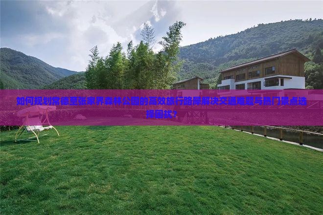 如何规划常德至张家界森林公园的高效旅行路犀解决交通难题与热门景点选择困扰？