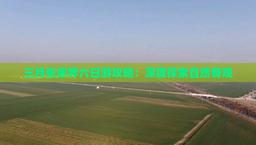 三月张家界六日游攻略：深度探索自然奇观