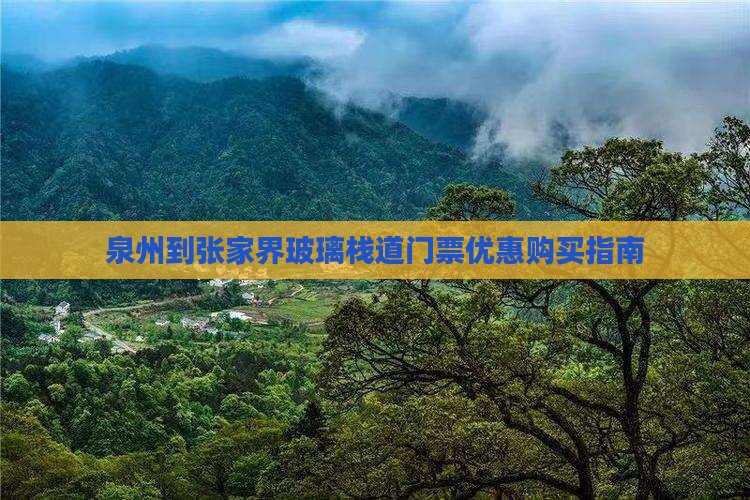 泉州到张家界玻璃栈道门票优惠购买指南